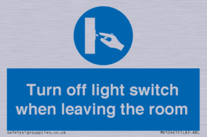 Turn off light switch when leaving the room
